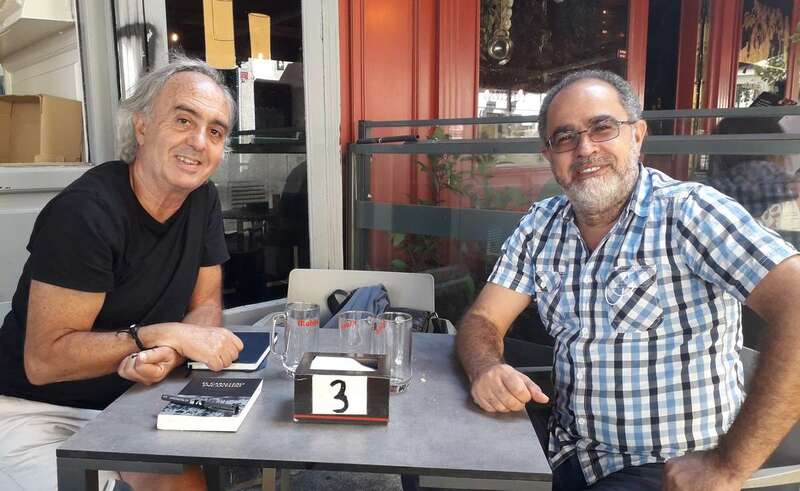 Los escritores Jan Carlos de Sancho y Abdul Hadi Sadoun/TA.
